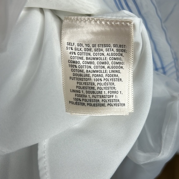 Anthropologie Moulinette Soeurs 6 Seaplane Dress Blue White Windowpane - Picture 13 of 16